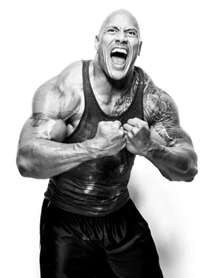 Дуэйн Джонсон в монохроме - 1