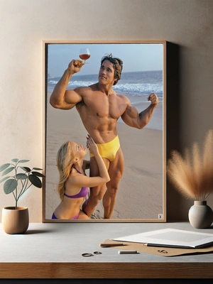 Арнольд Шварценеггер на пляже - 3