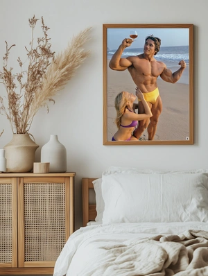 Арнольд Шварценеггер на пляже - 5