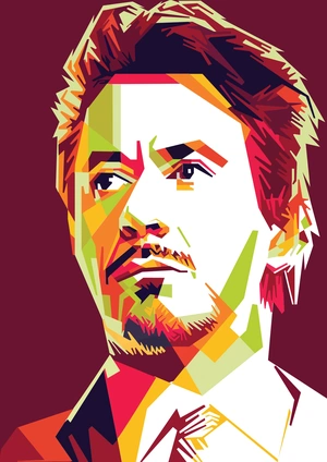 Тони Старк в стиле геометрии - 1