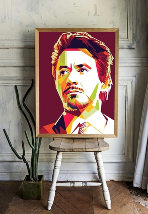 Тони Старк в стиле геометрии - 2