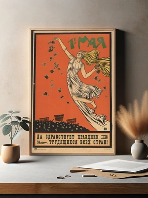 Женщина с цветами — символ 1 мая - 3