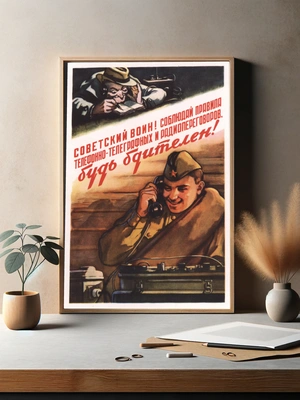 Советский солдат и радиосвязь - 3