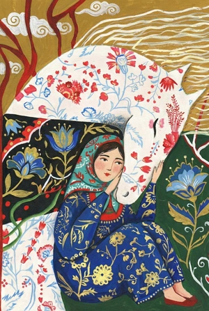 Девушка с лошадью в русском стиле - 1