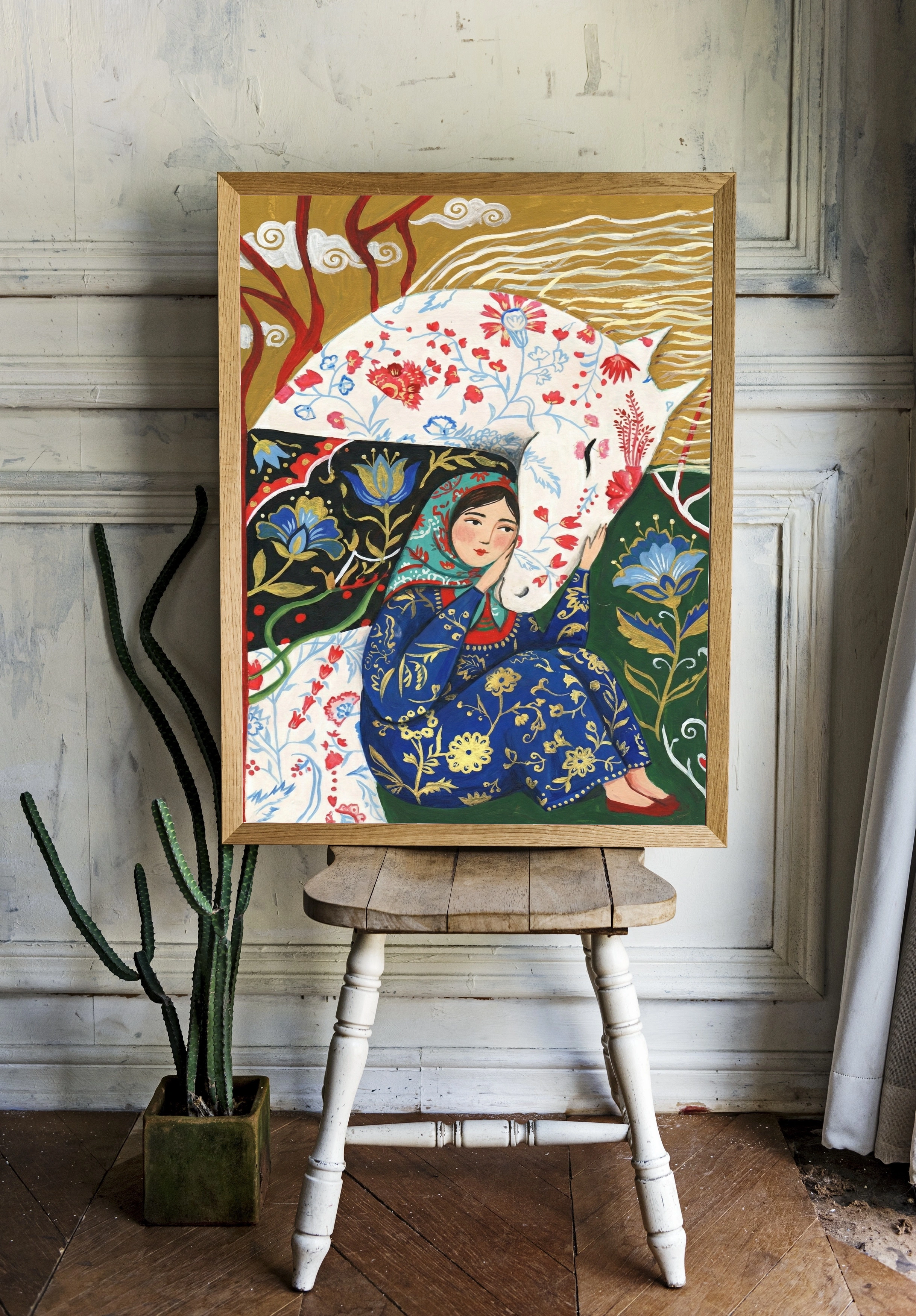 Девушка с лошадью в русском стиле - 2