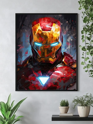 Железный человек в стиле арт живописи - 4
