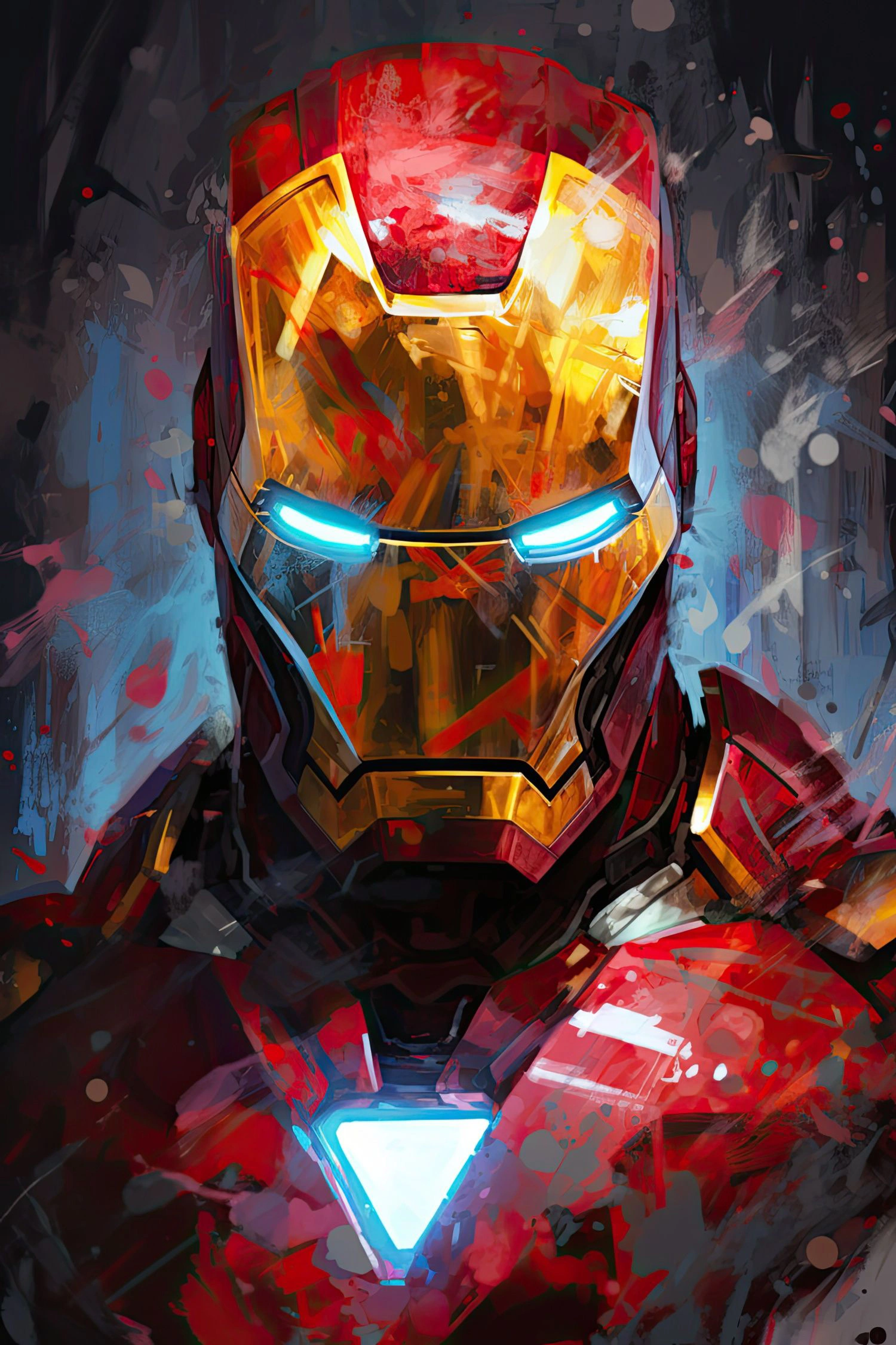 Железный человек в стиле арт живописи - 1
