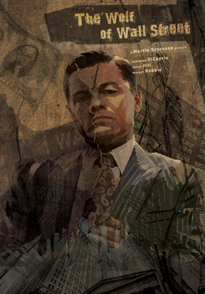 Волк с Уолл-стрит в стиле арт - 1