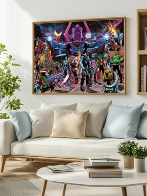 Команда Супергероев и Галактуса в космическом бою - 3