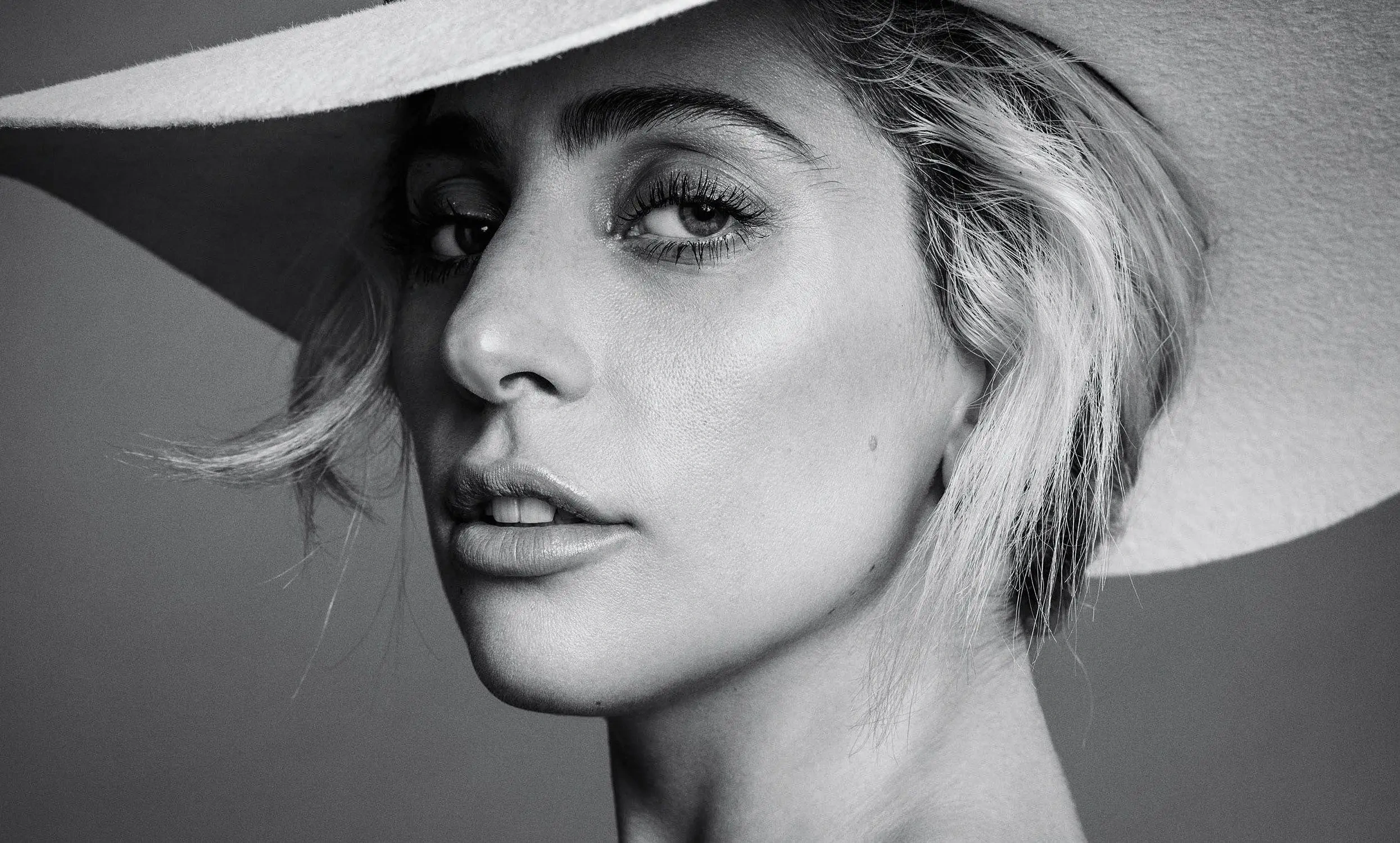 Изысканный черно-белый портрет Lady Gaga - 1