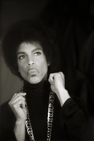 Портрет легенды музыки Prince в чёрном - 1