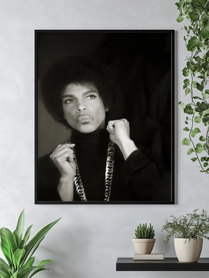 Портрет легенды музыки Prince в чёрном - 4