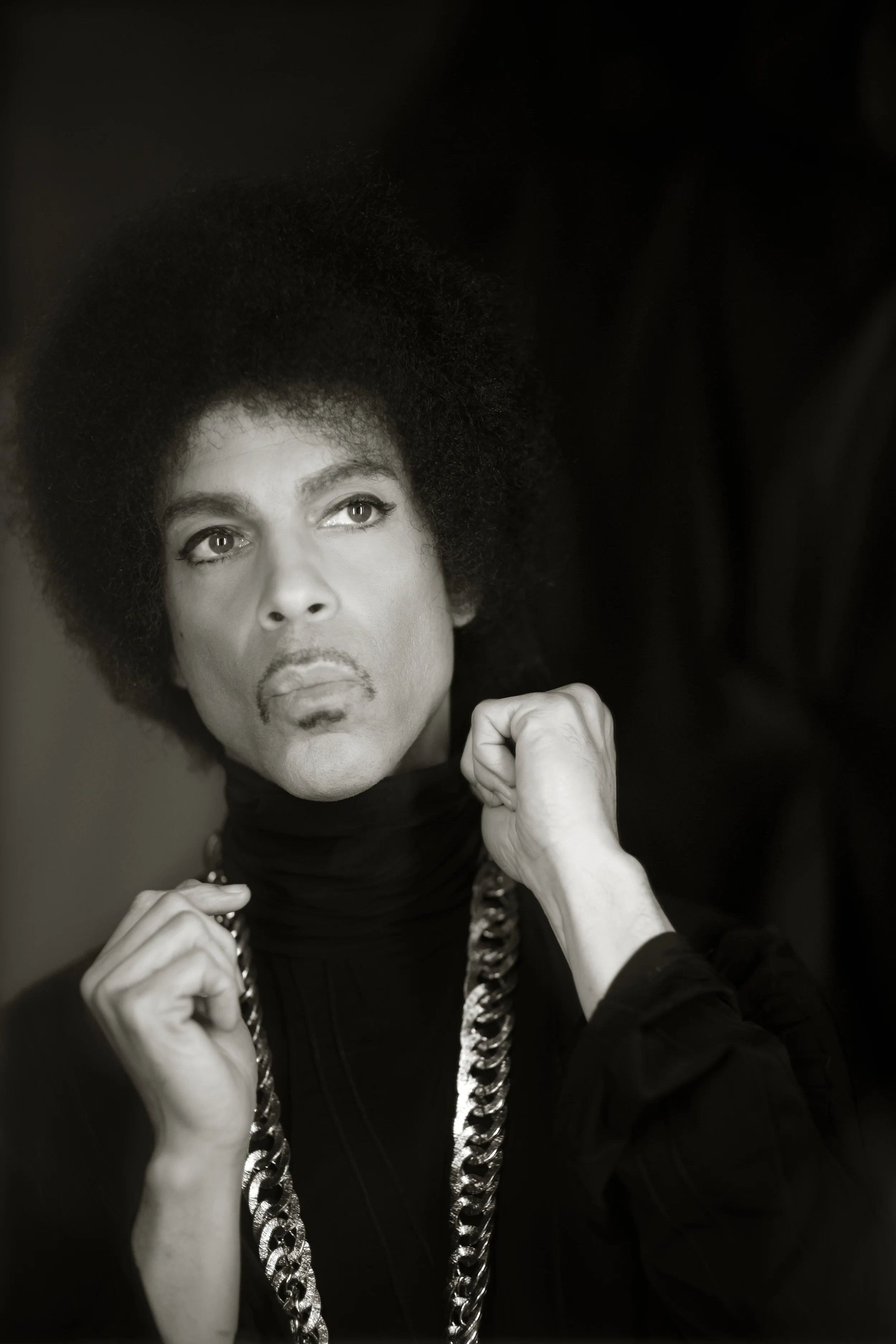Портрет легенды музыки Prince в чёрном - 1