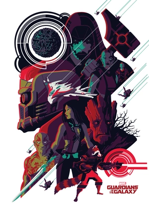 Стражи Галактики в ярком арт стиле - 1