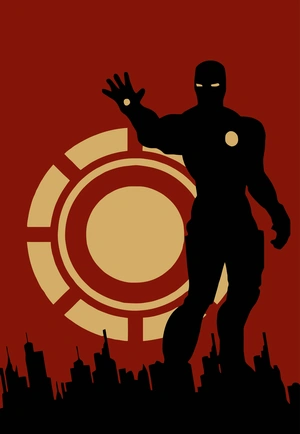 Силуэт Железного человека - 1