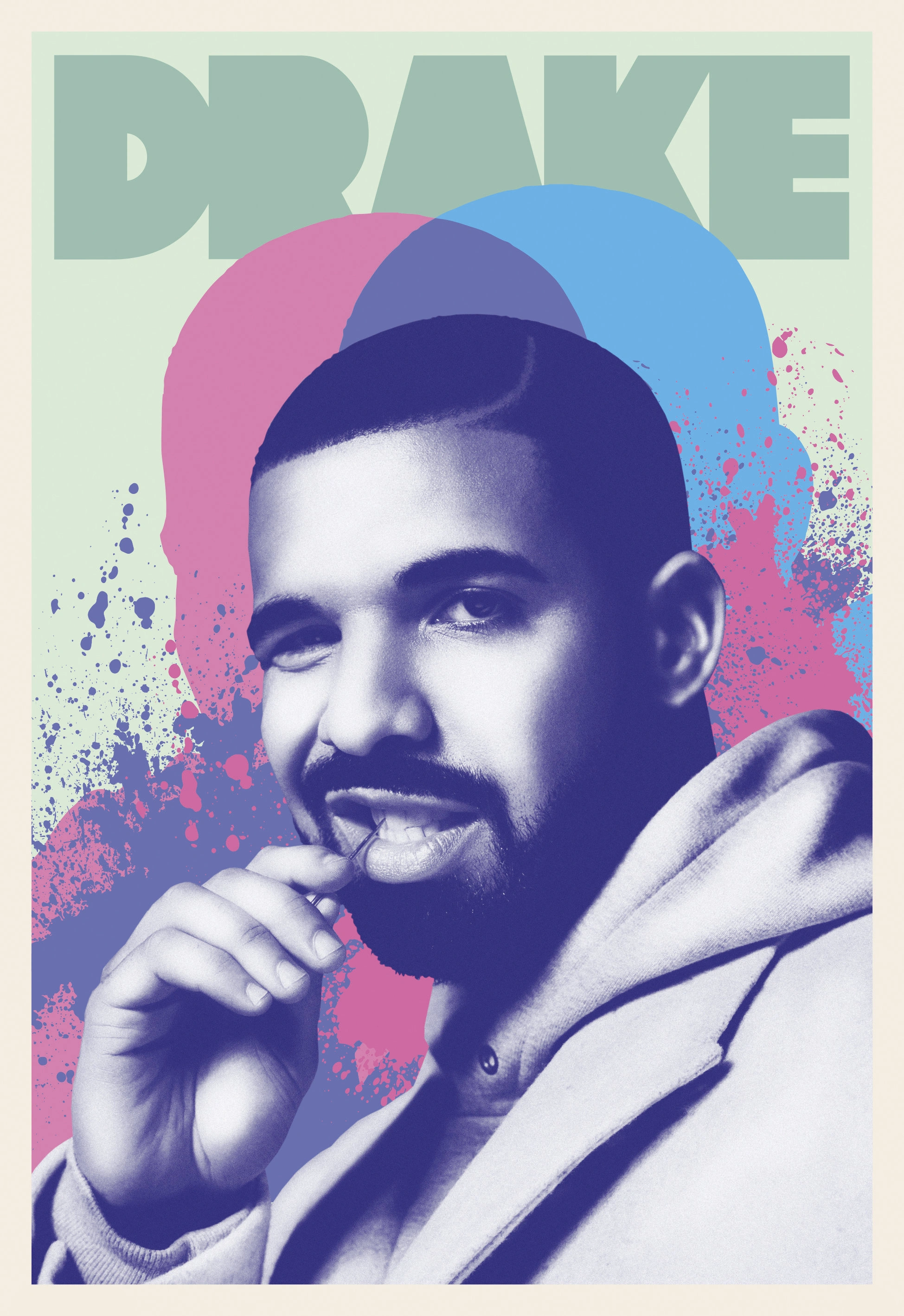 Drake цветной поп-арт - 1