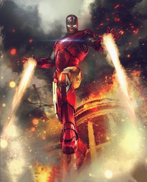 Железный Человек в огненном бою - 1
