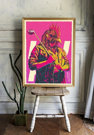 Hotline Miami — Яркий арт с петухом в костюме - 2