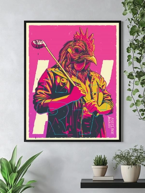 Hotline Miami — Яркий арт с петухом в костюме - 4