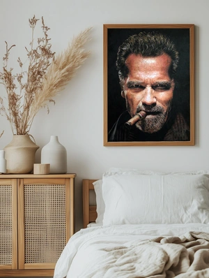 Арнольд Шварценеггер крупным планом с сигарой - 5