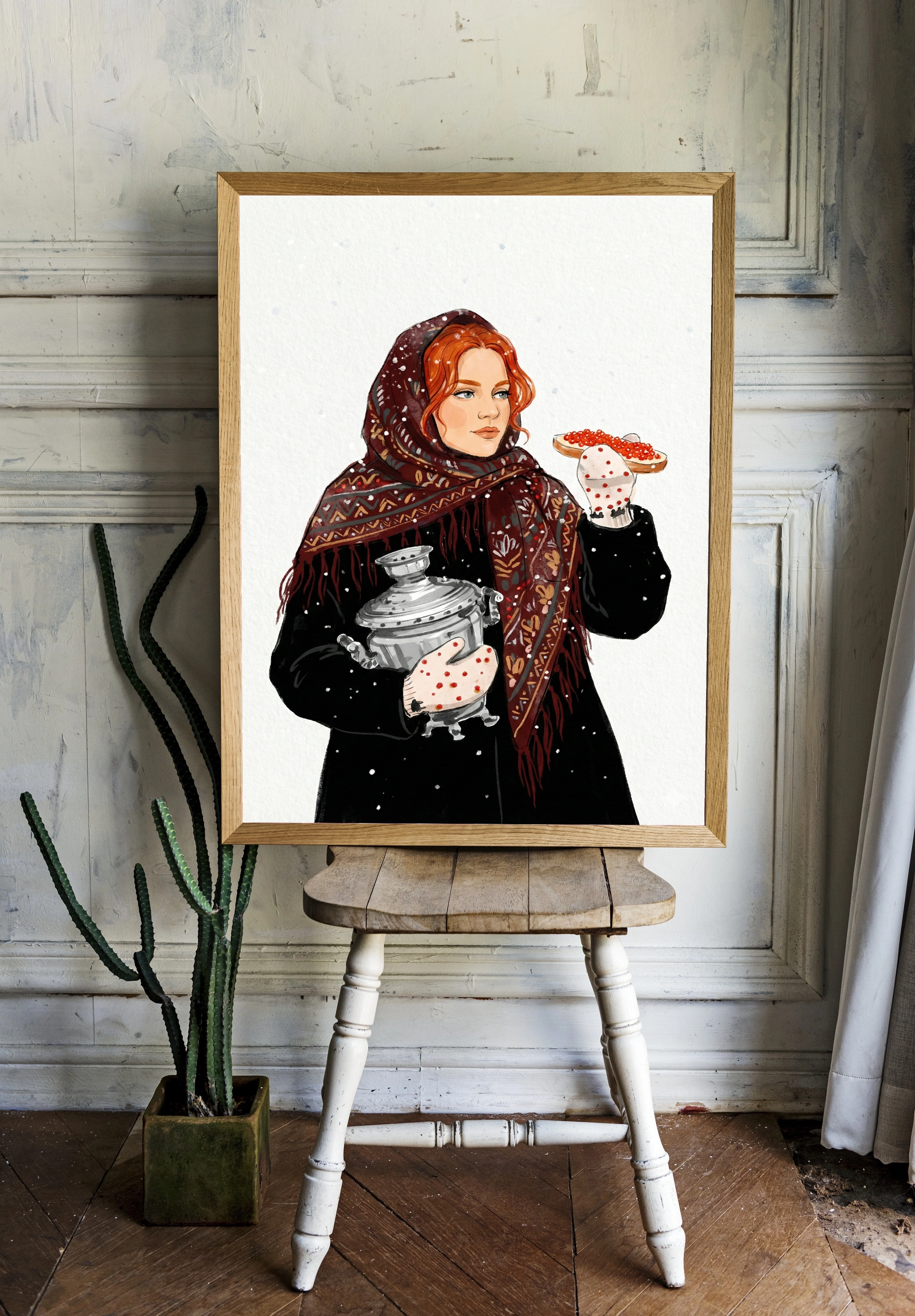 Русская зима и самовар в руках - 2