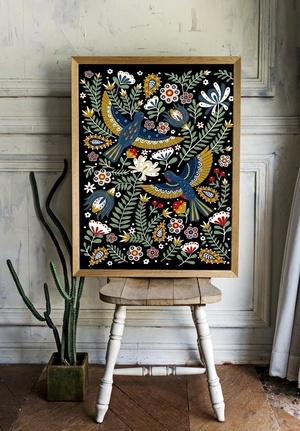 Синие птицы и цветочная гармония - 2