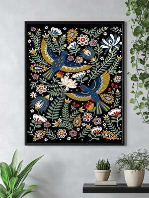 Синие птицы и цветочная гармония - 4