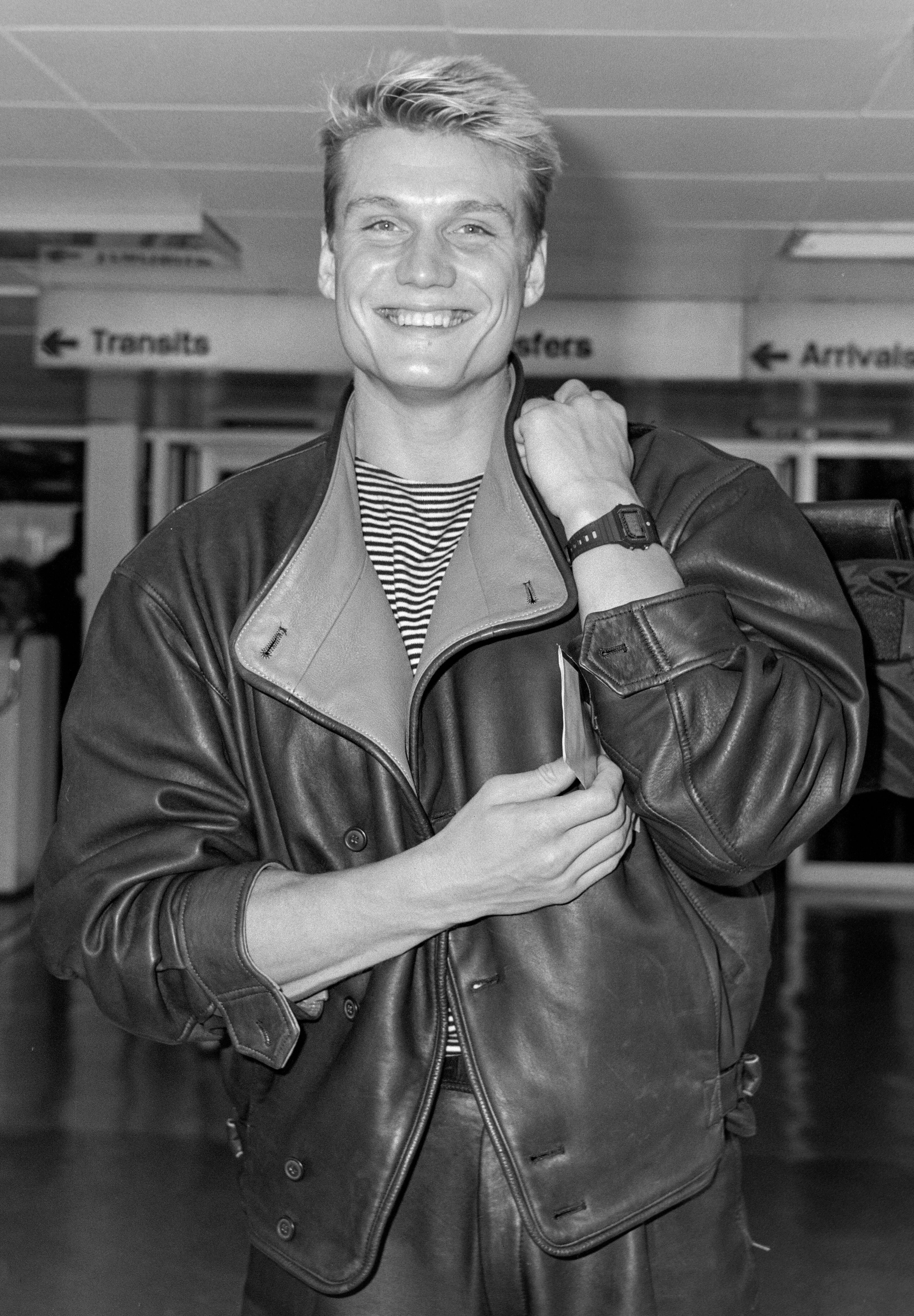 Дольф Лундгрен в кожаной куртке - 1