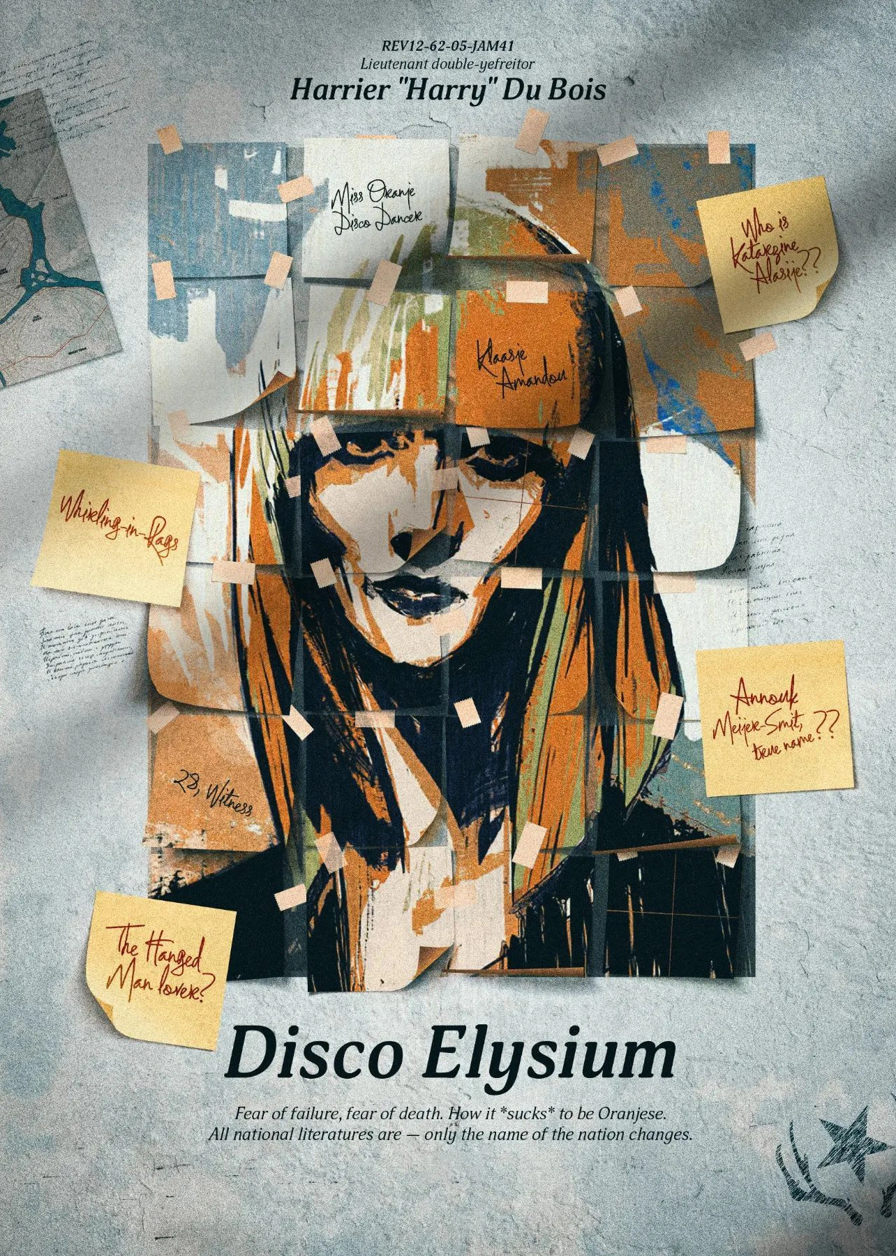 Disco Elysium — Абстрактный портрет в стиле коллажа - 1