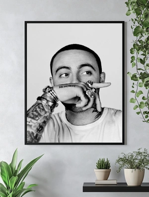 Mac Miller — Чёрно-белый портрет с лёгкой задумчивостью - 4