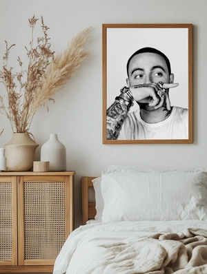 Mac Miller — Чёрно-белый портрет с лёгкой задумчивостью - 5