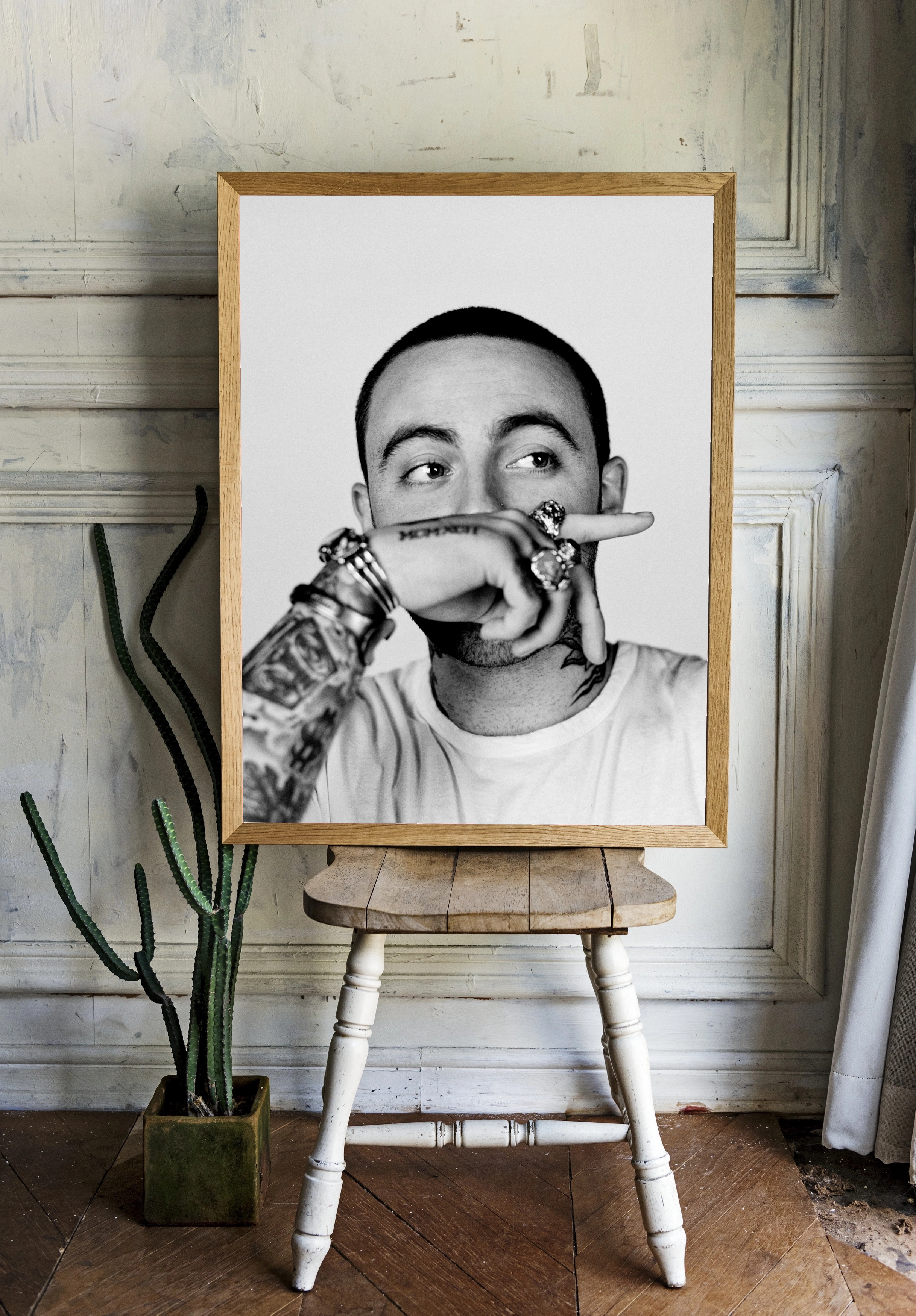 Mac Miller — Чёрно-белый портрет с лёгкой задумчивостью - 2
