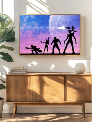 Стражи Галактики на фоне космоса - 4