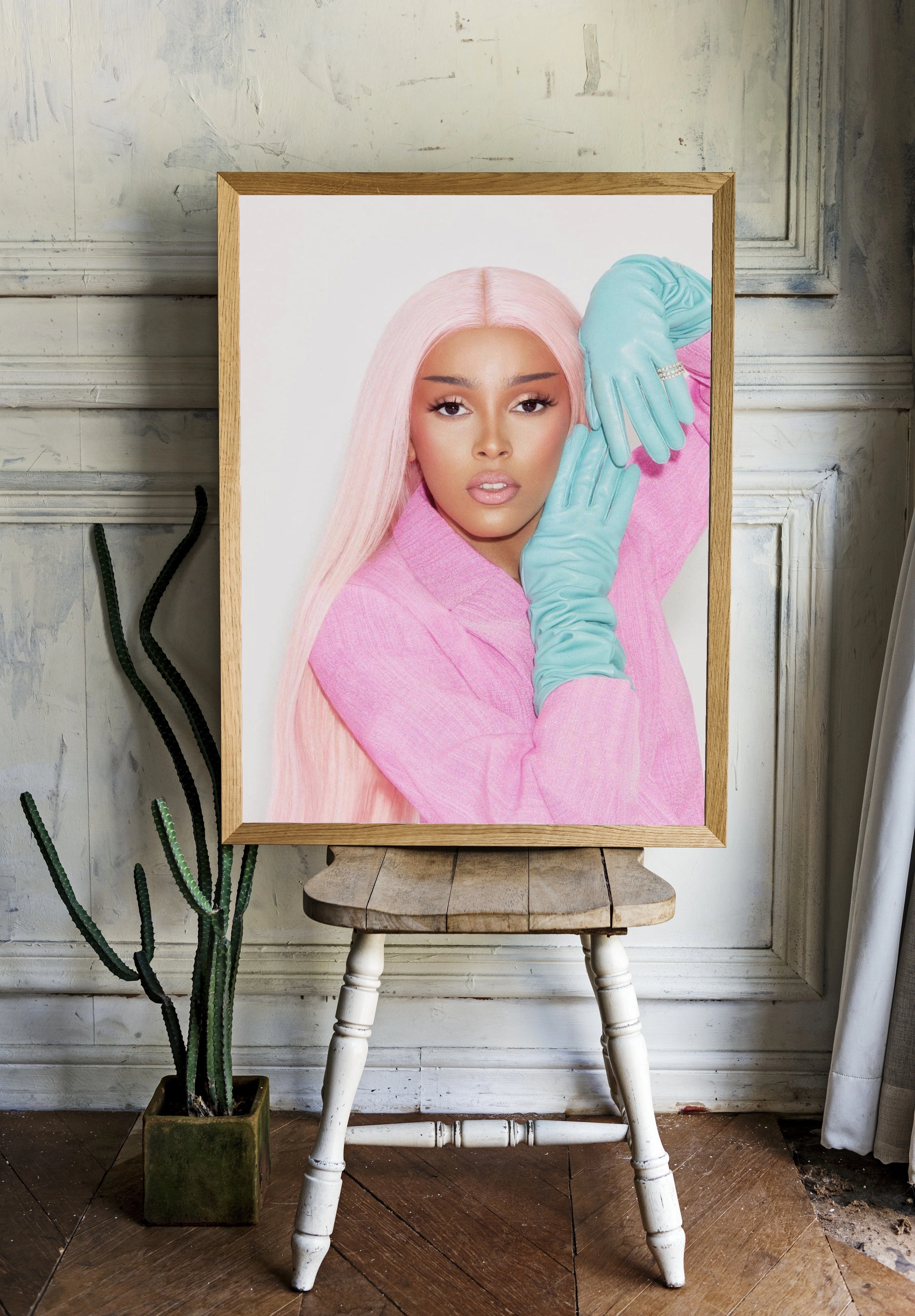 Doja Cat — Нежный розовый и бирюзовый акцент - 2