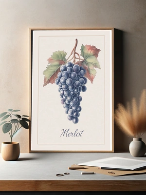 Натюрморт с виноградом Merlot - 3