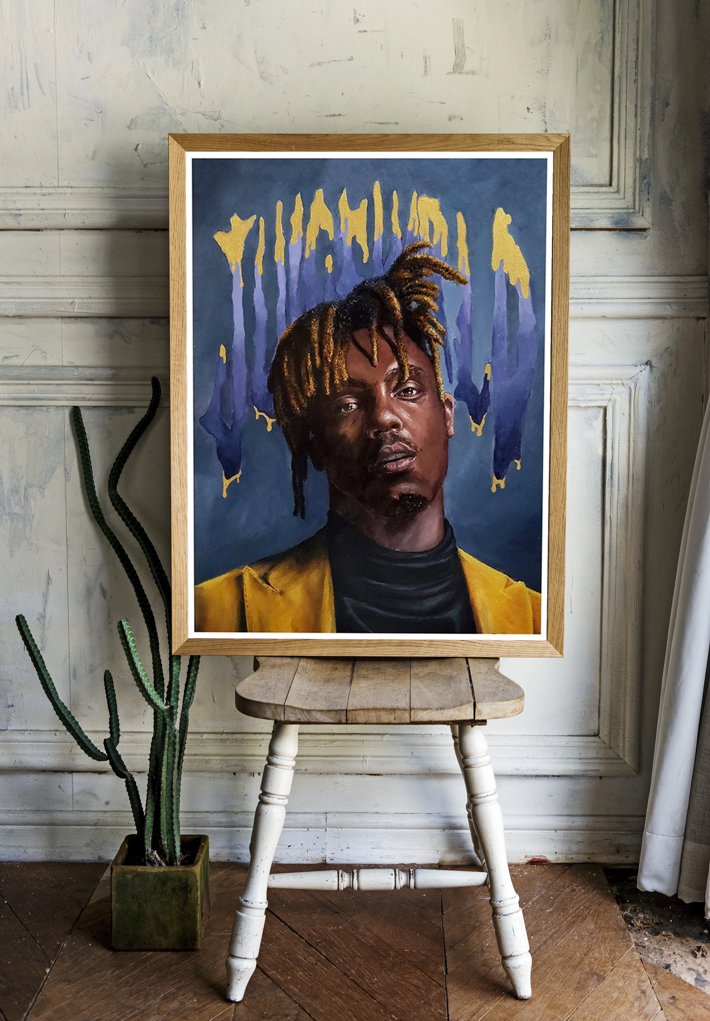 Портрет Juice WRLD в стиле современного искусства - 2