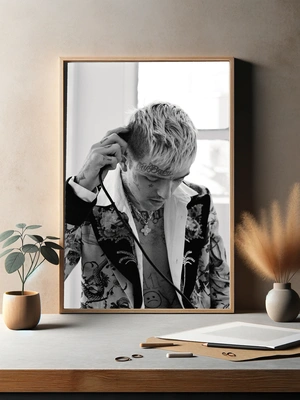 Черно-белая фотография Lil Peep - 3