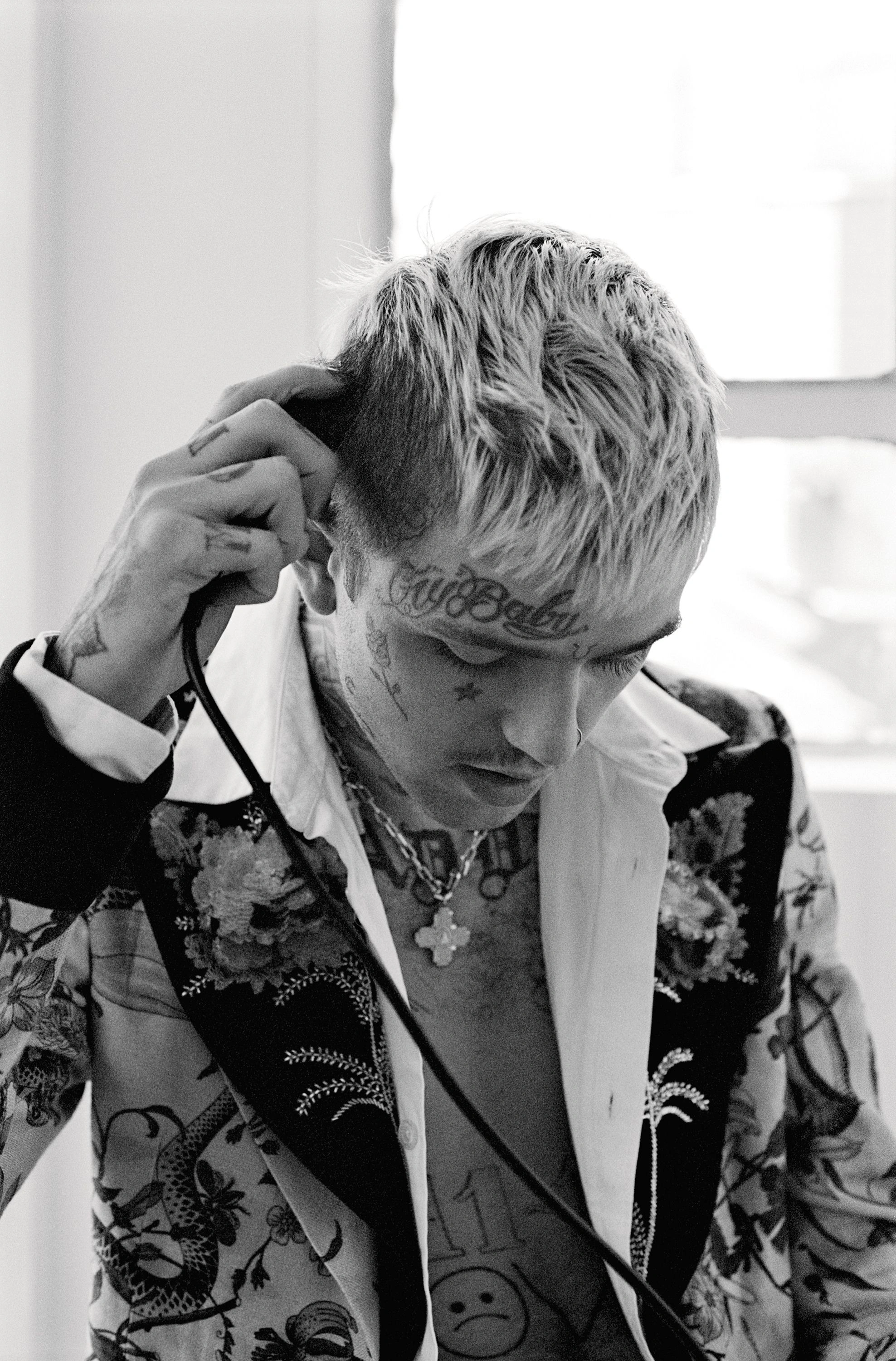 Черно-белая фотография Lil Peep - 1