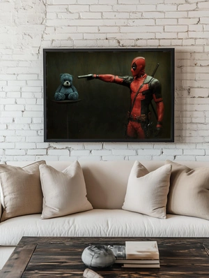 Дэдпул и мишка в стиле современного искусства - 2