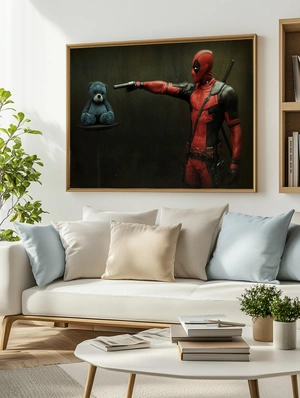 Дэдпул и мишка в стиле современного искусства - 3