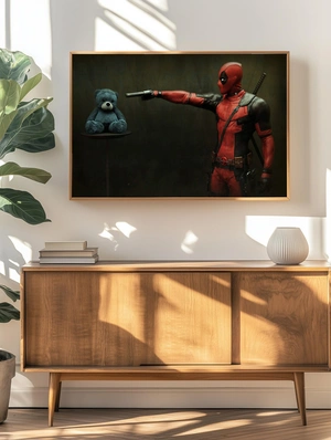 Дэдпул и мишка в стиле современного искусства - 4