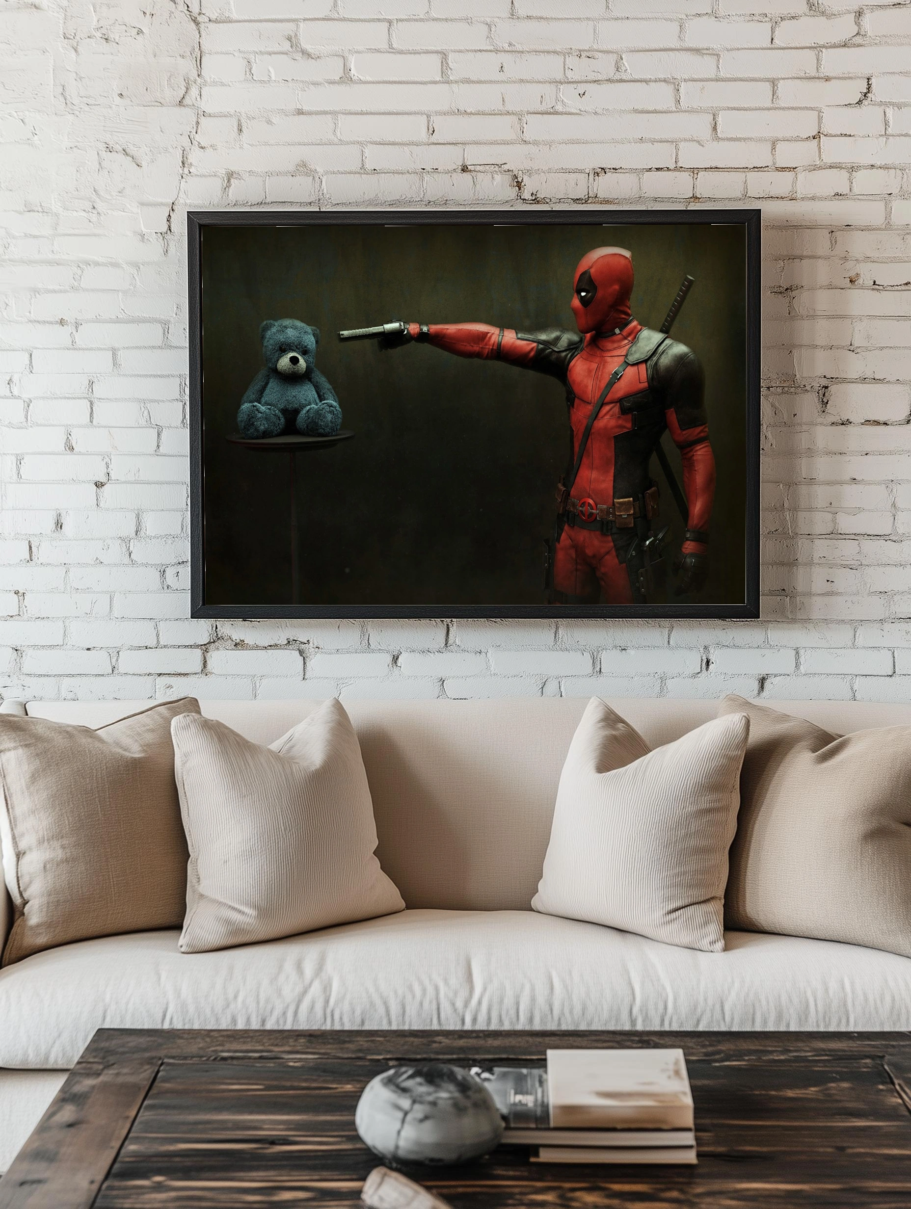 Дэдпул и мишка в стиле современного искусства - 2
