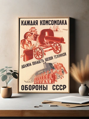 Женщины-комсомолки у техники защиты - 3