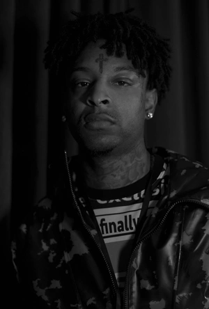 Черно-белая фотография 21 Savage - 1