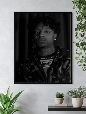 Черно-белая фотография 21 Savage - 4