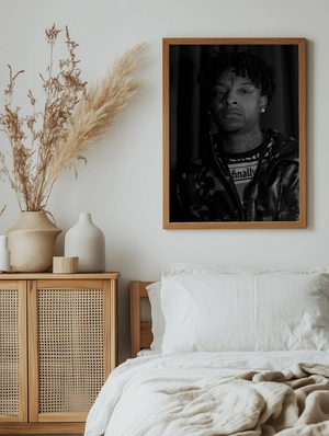 Черно-белая фотография 21 Savage - 5