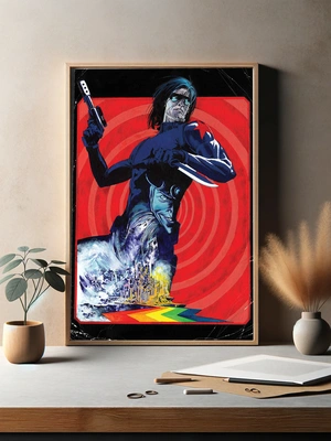 Зимний солдат на красном фоне - 3