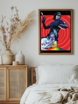 Зимний солдат на красном фоне - 5