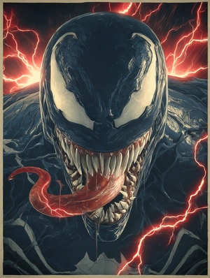 Веном в темных тонах с красным акцентом - 1