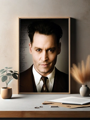 Портрет Джонни Деппа с элегантным шармом - 3